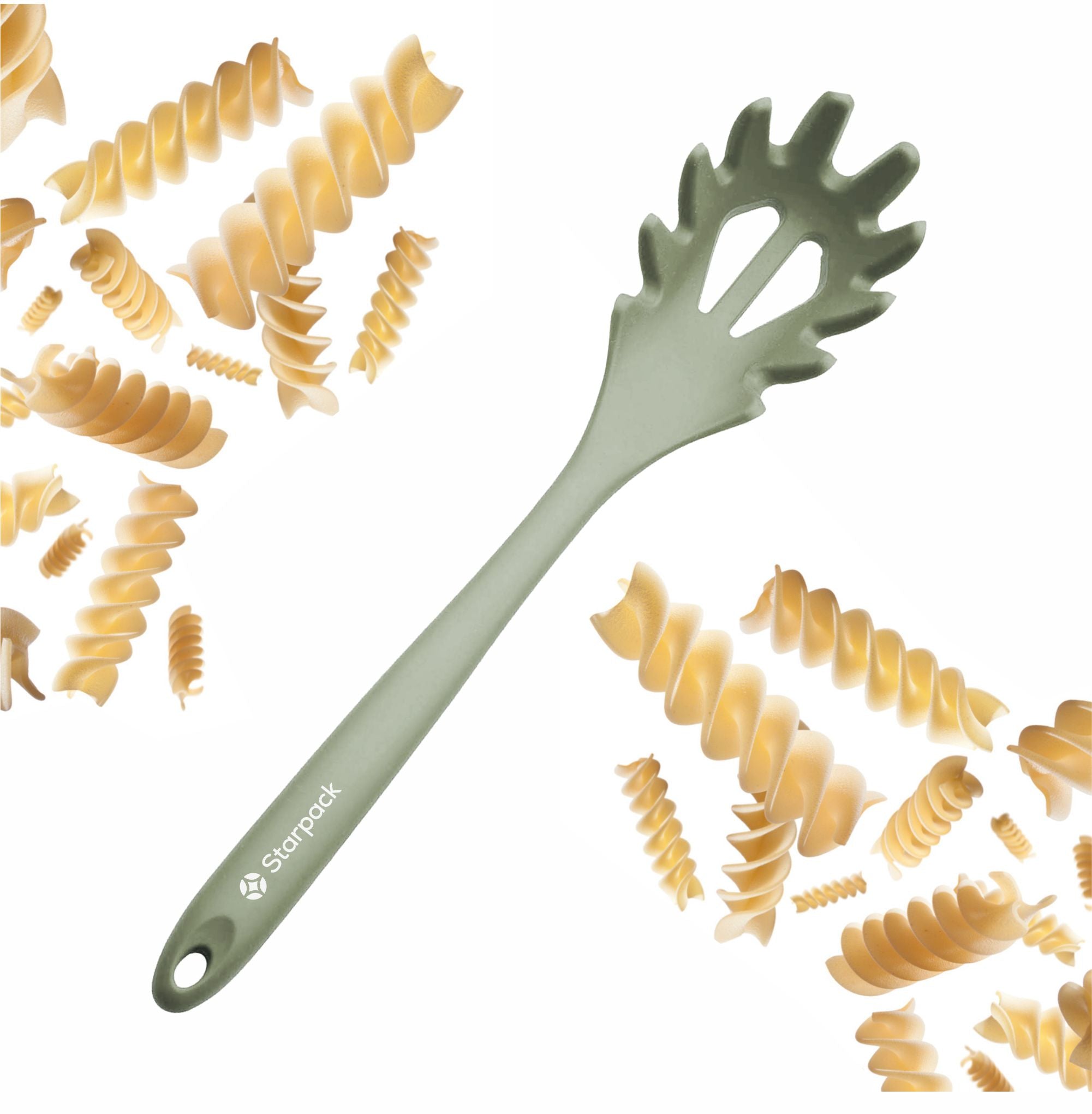 XL Silicone Spaghetti Fork - Heat Resistant & Flexible Pasta Server for Italian Cuisine | Perfect for Family Dinners, Restaurants & Pasta Lovers