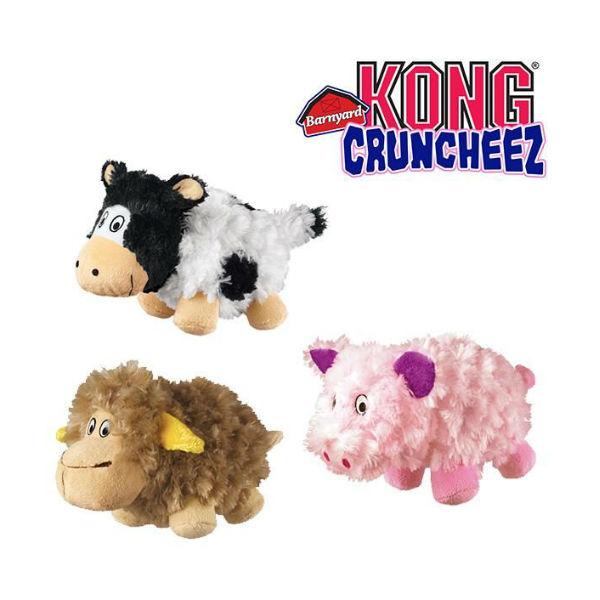 Kong Barnyard Cruncheez Pig Dog Chew Toy - Durable Interactive Pet Toy for Small & Medium Dogs - Perfect for Teething, Playtime & Anxiety Relief