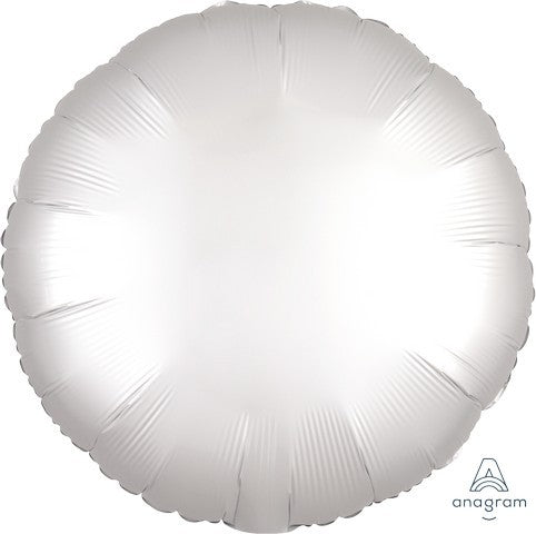 45cm Standard HX Satin Luxe White Circle Balloon - Premium Party Decorations for Weddings, Birthdays & Special Events