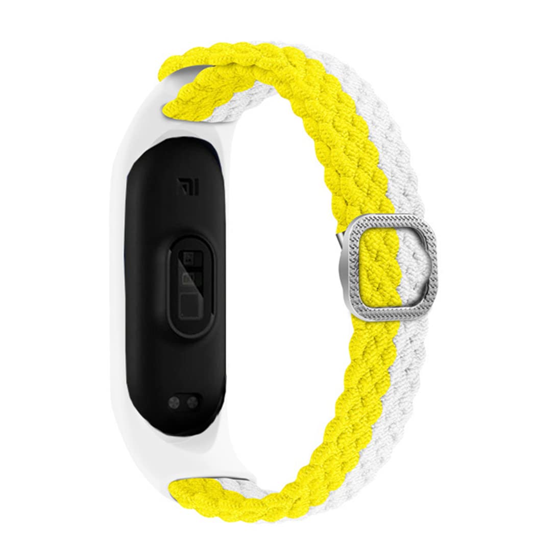 Braided Solo Loop Adjustable Nylon Strap for Xiaomi Mi Band 6/5/4/3 - Stretchable Sport Band for Fitness, Running & Daily Wear
