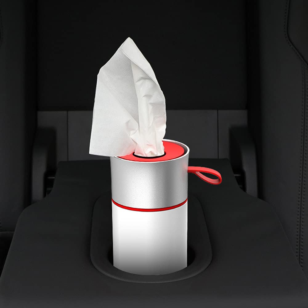Portable Hanging Car Tissue Holder - Mini Napkin Dispenser for Cup Holder, Console or Door - Compact Tissue Case for Car, Home & Office - Perfect for Road Trips, Daily Commute & Workspaces