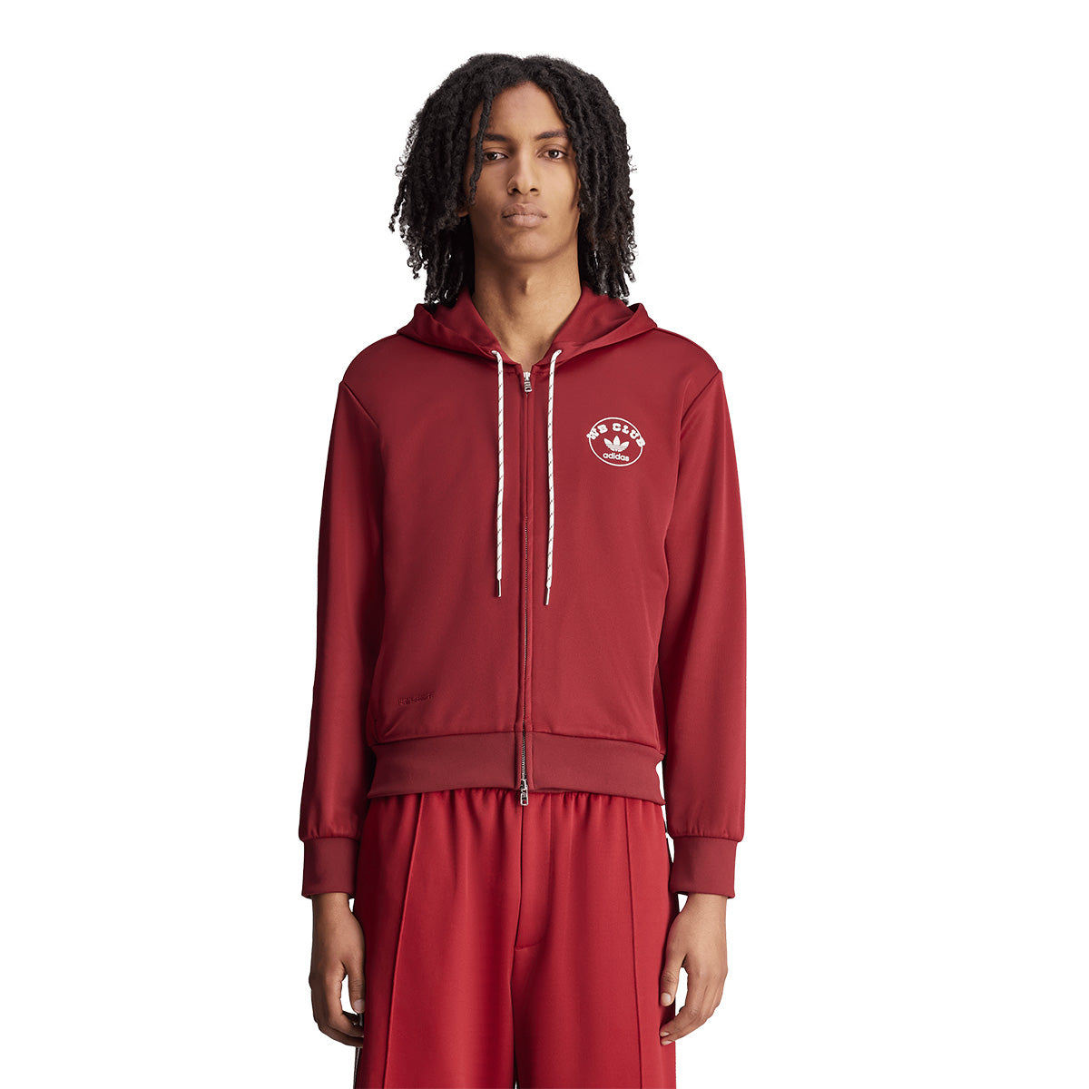 Wales Bonner Red Collegiate Burgundy Track Hoodie - Stylish & Comfortable Men's Pullover for Casual Wear, Street Fashion & Gym Workouts