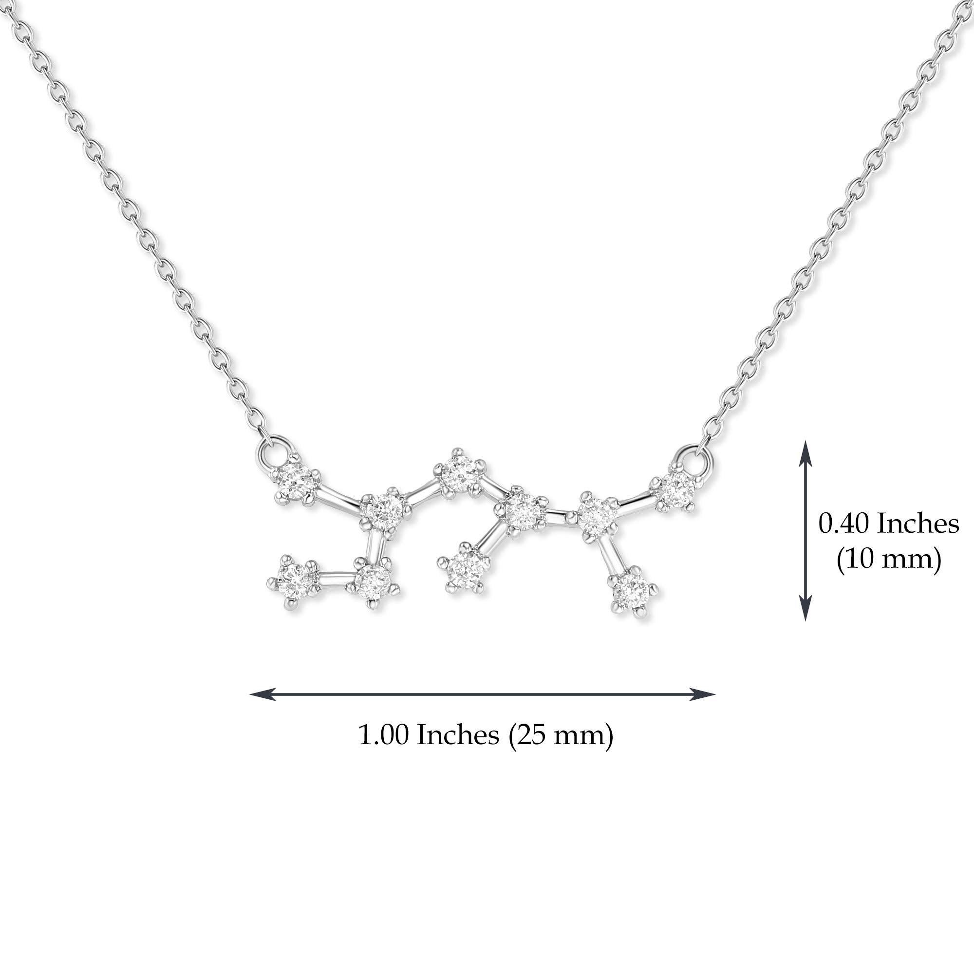 925 Sterling Silver Zodiac Constellation Necklace - Personalized Birth Sign Pendant Gift in Elegant Keepsake Box | Perfect for Birthdays, Anniversaries & Astrology Lovers