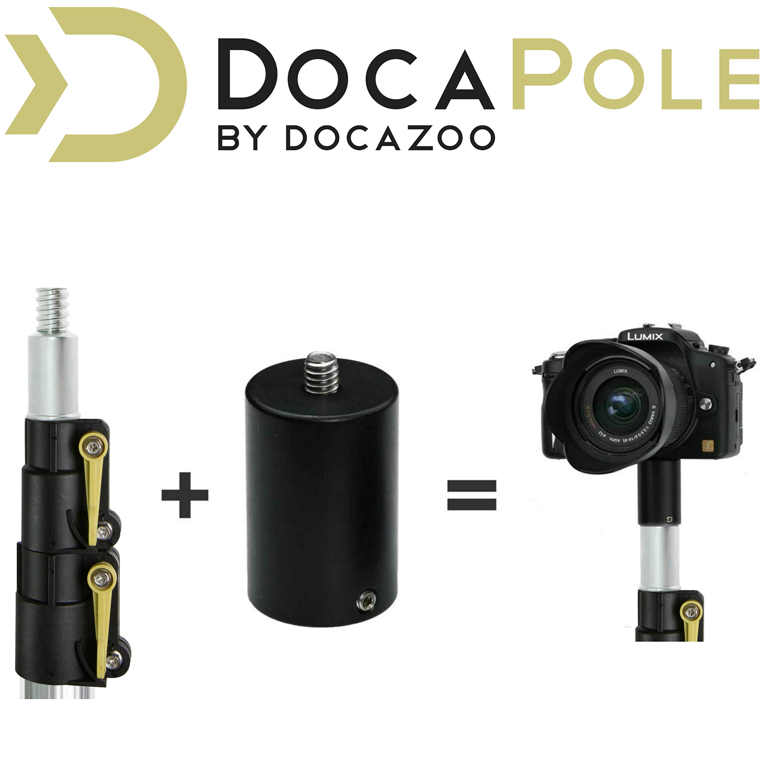 DOCAZOO Docapole 24ft Camera Extension Pole with Adapter for GoPro, DSLR & Video Cameras - Professional Aerial Photography & Videography Tool for Outdoor Adventures, Travel Vlogging & Action Shots