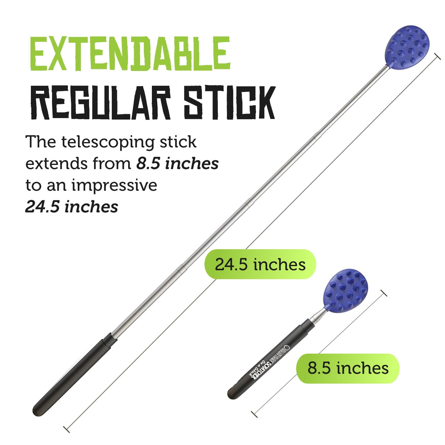 Extendable Cactus Back Scratcher - 24.5 Inch Dual-Sided Itch Relief Tool for Adults | Perfect Gift for Men & Women | Reaches Back, Head & Body | Blue | Ideal for Home, Office & Travel Use