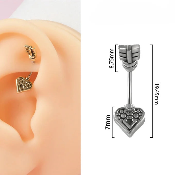 Gothic Skeleton Belly Button Ring - Stainless Steel Rook Piercing Jewelry | DL052 | Perfect for Halloween, Punk Fashion & Body Piercing Enthusiasts