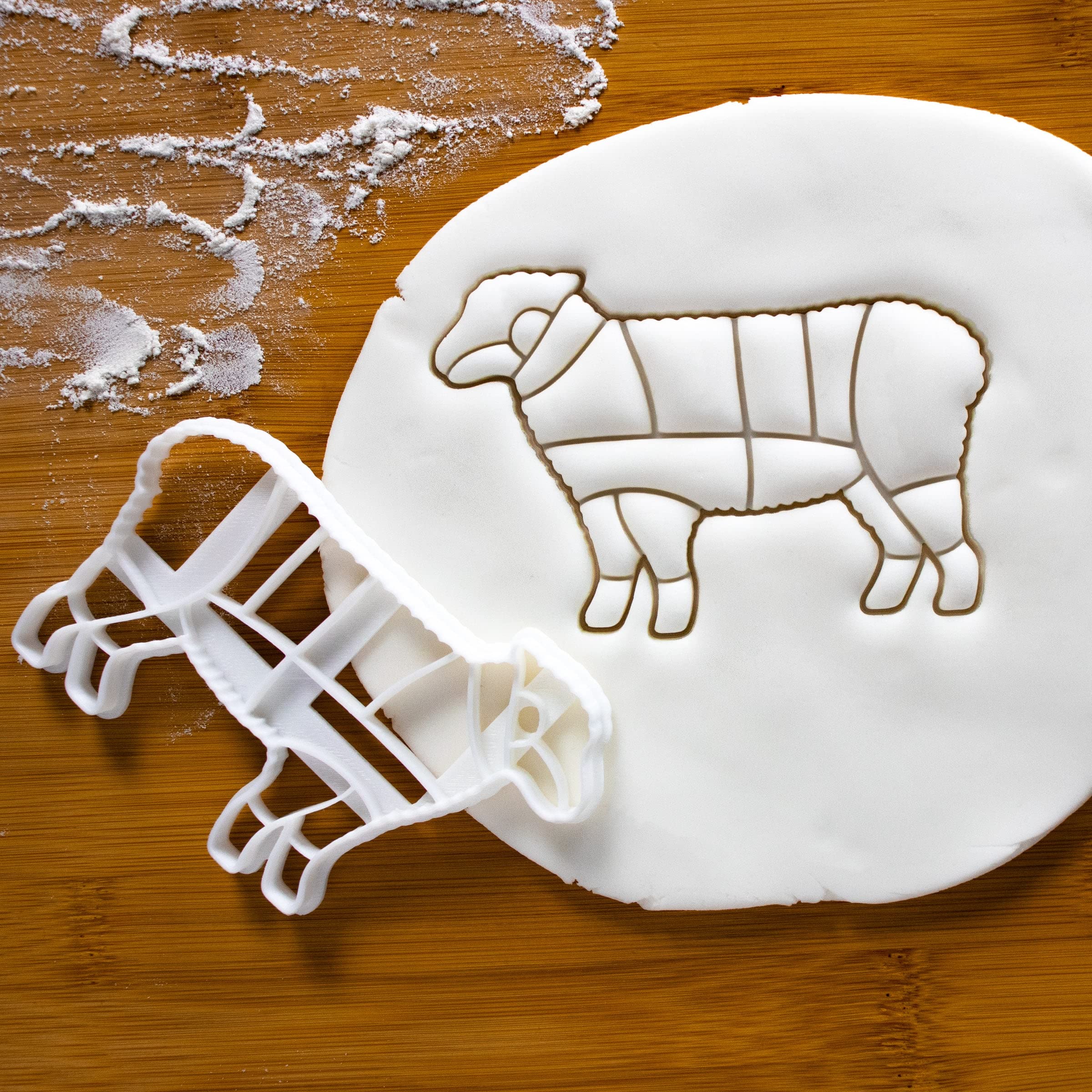 Set of 5 Stainless Steel Butcher Cut Cookie Cutters - Chicken, Cow, Pig, Lamb & Fish Shapes - Professional Baking Tools for Cookies, Fondant, Pastry & DIY Crafts - Perfect for Holidays, Parties & Home Baking
