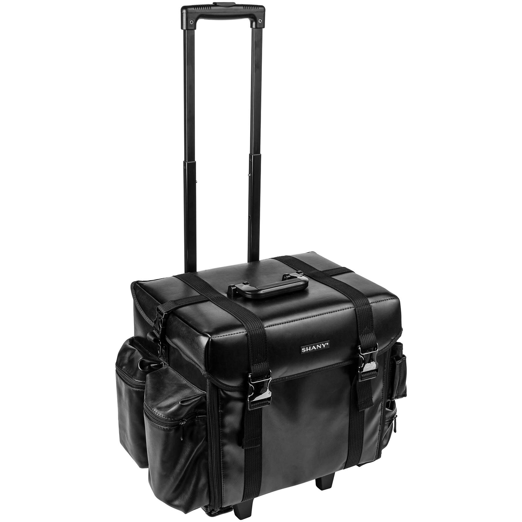 SHANY Professional Makeup Artist Rolling Trolley Case with Free Mesh Organizer Bags - Portable Cosmetic Storage for Travel & Salon Use - Perfect for Makeup Artists, Beauty Professionals & On-the-Go Stylists