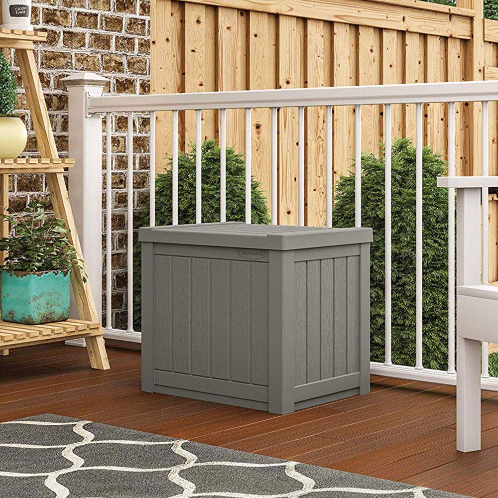 **Suncast 22 Gallon Weatherproof Outdoor Storage Deck Box (2 Pack) – Durable Plastic Patio Organizer for Garden Supplies, Toys, Tools – Perfect for Backyard, Deck, or Garage Storage**