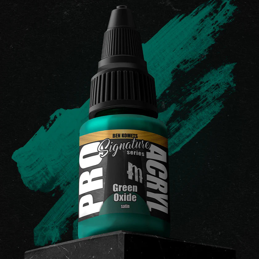 Pro Acryl Ben Komets Green Oxide Acrylic Paint - High-Quality Artist Paint for Canvas, Miniatures & Models - Perfect for Professional & Hobby Artists
