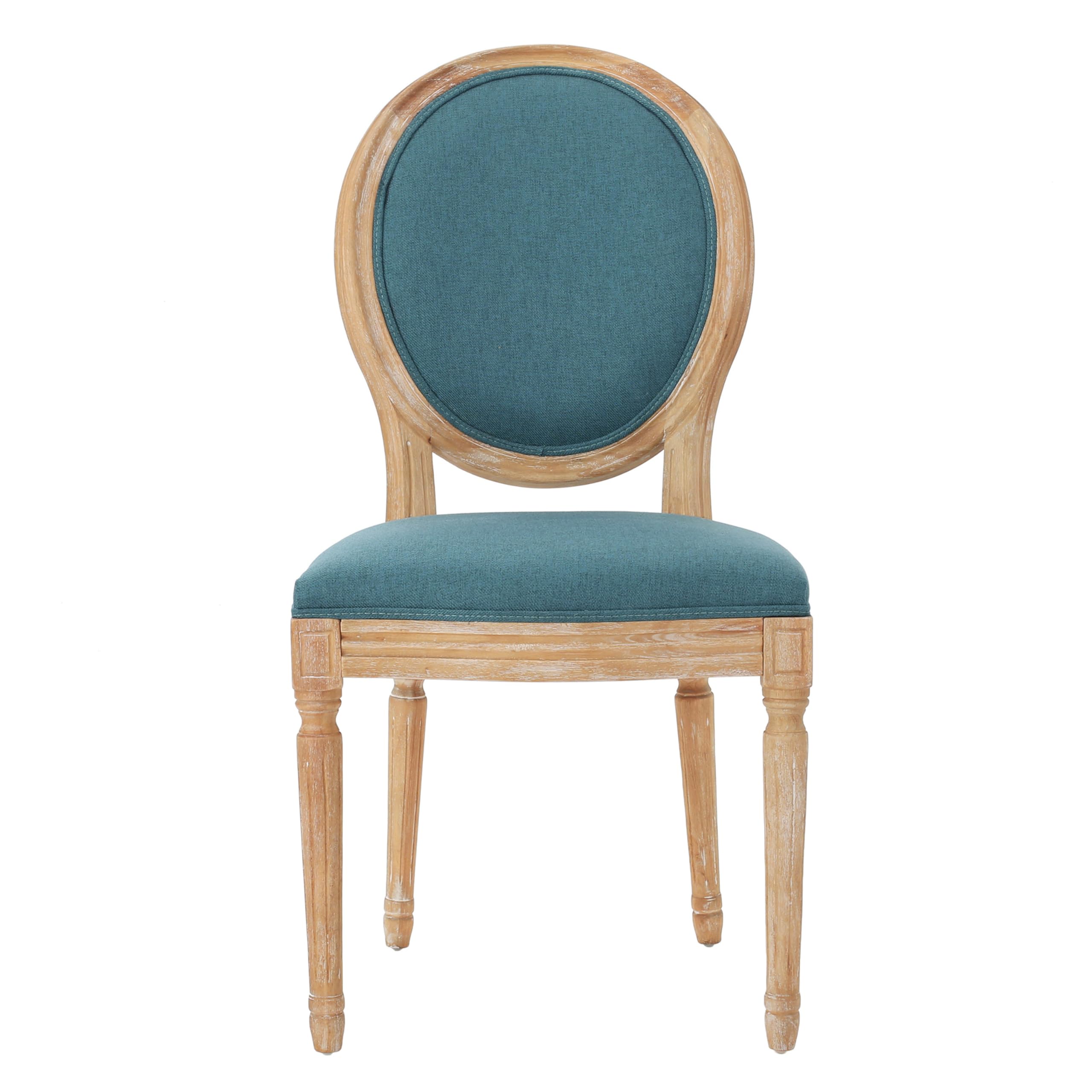 Christopher Knight Home Phinnaeus Fabric Dining Chairs, 2-Piece Set, Dark Teal - Modern Upholstered Side Chairs for Kitchen, Dining Room, or Breakfast Nook
