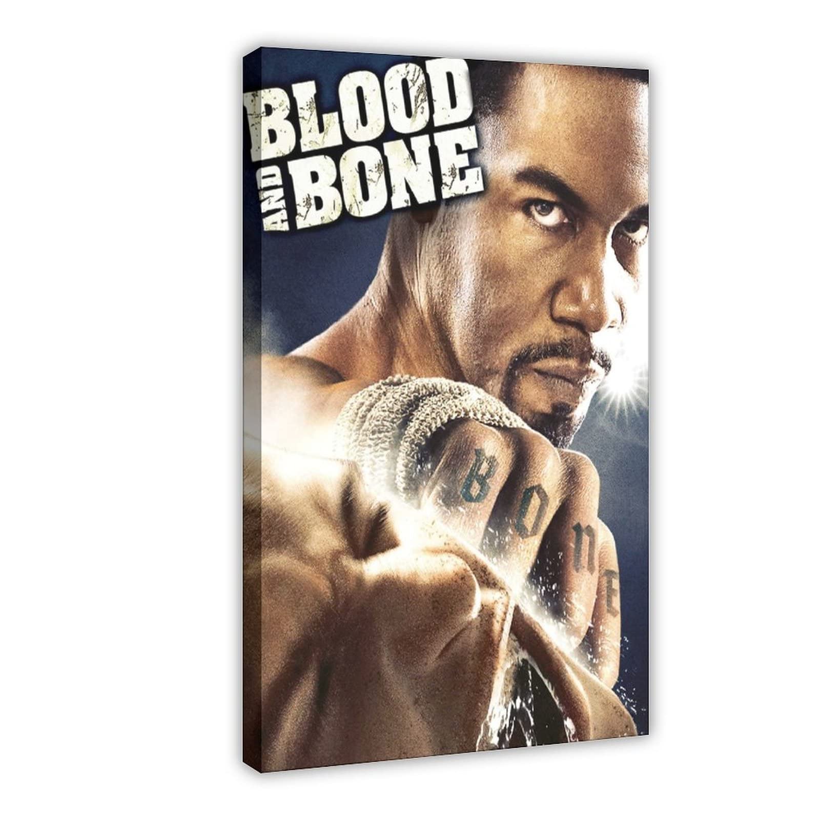 SHISHEN Blood And Bone Movie Poster - 16x24inch(40x60cm) Canvas Wall Art Print for Living Room, Bedroom & Home Theater Decor - Vintage Film Painting for Movie Lovers & Man Cave Decoration