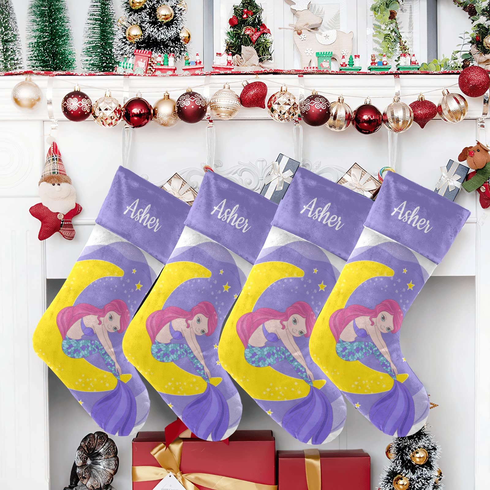 Personalized Christmas Stockings with Name - Custom Large Family Stockings for Adults, Kids, Babies & Pets - Holiday Decorations & Gifts for Boys & Girls - Perfect for Fireplace Mantel, Christmas Tree Decor, and Festive Home Decor