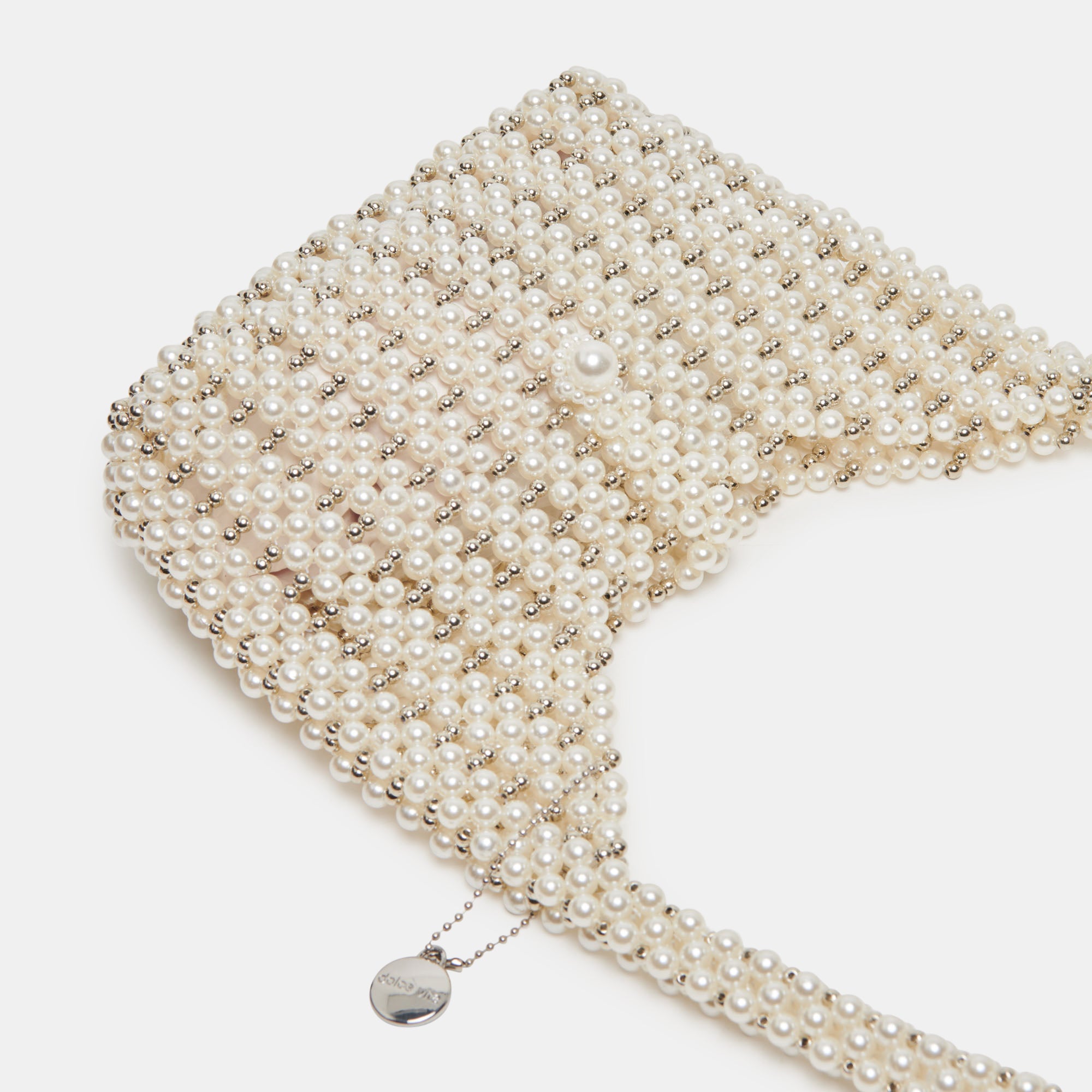 LYNDA Women's Shoulder Bag with Pearl Accents - Stylish Crossbody Purse for Work, Travel & Everyday Use