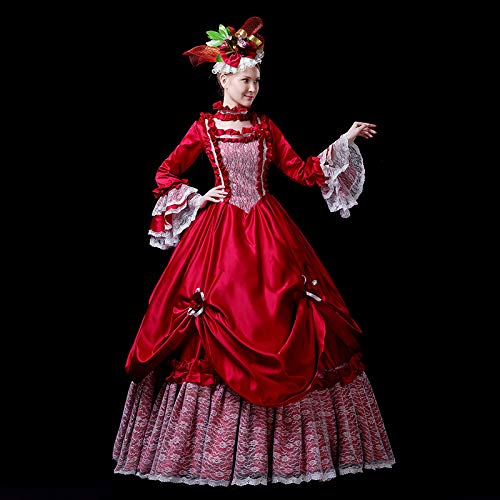 Victorian Renaissance Queen Dress for Women - Elegant Rococo Masquerade Gown Long Party Costume | Perfect for Halloween, Cosplay, Themed Parties & Historical Reenactments