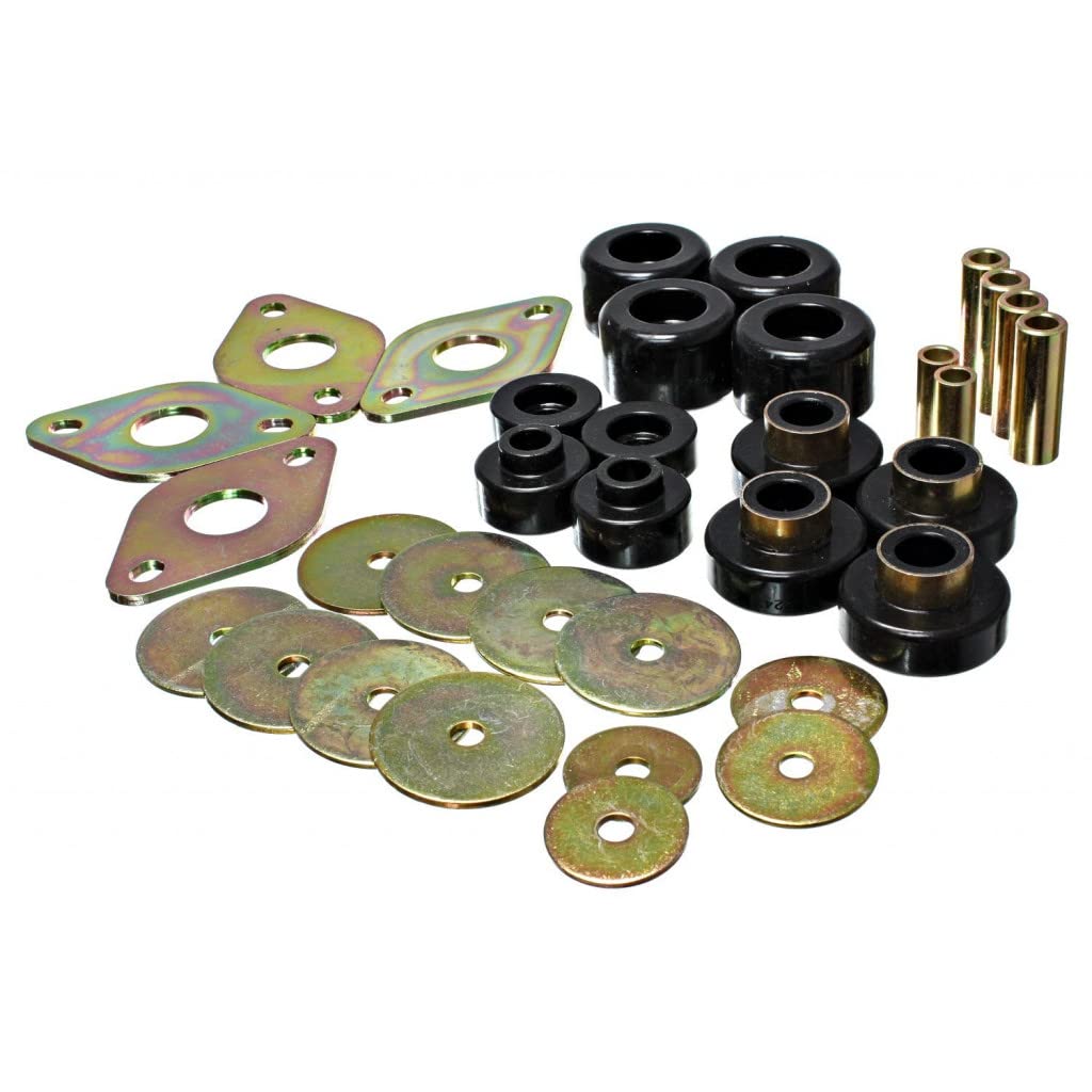 Energy Suspension Body Mount Kit for 2005-2013 Toyota Tacoma Access Cab - Black (8.4109G) | Durable Rubber Bushings for Smooth Ride & Reduced Vibration | Perfect for Off-Roading & Daily Commuting