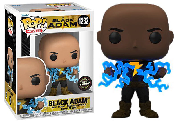 Black Adam Action Figure with Lightning Effects & Glow in the Dark Feature - 1232 Chase Edition - Perfect for DC Comics Collectors and Superhero Display