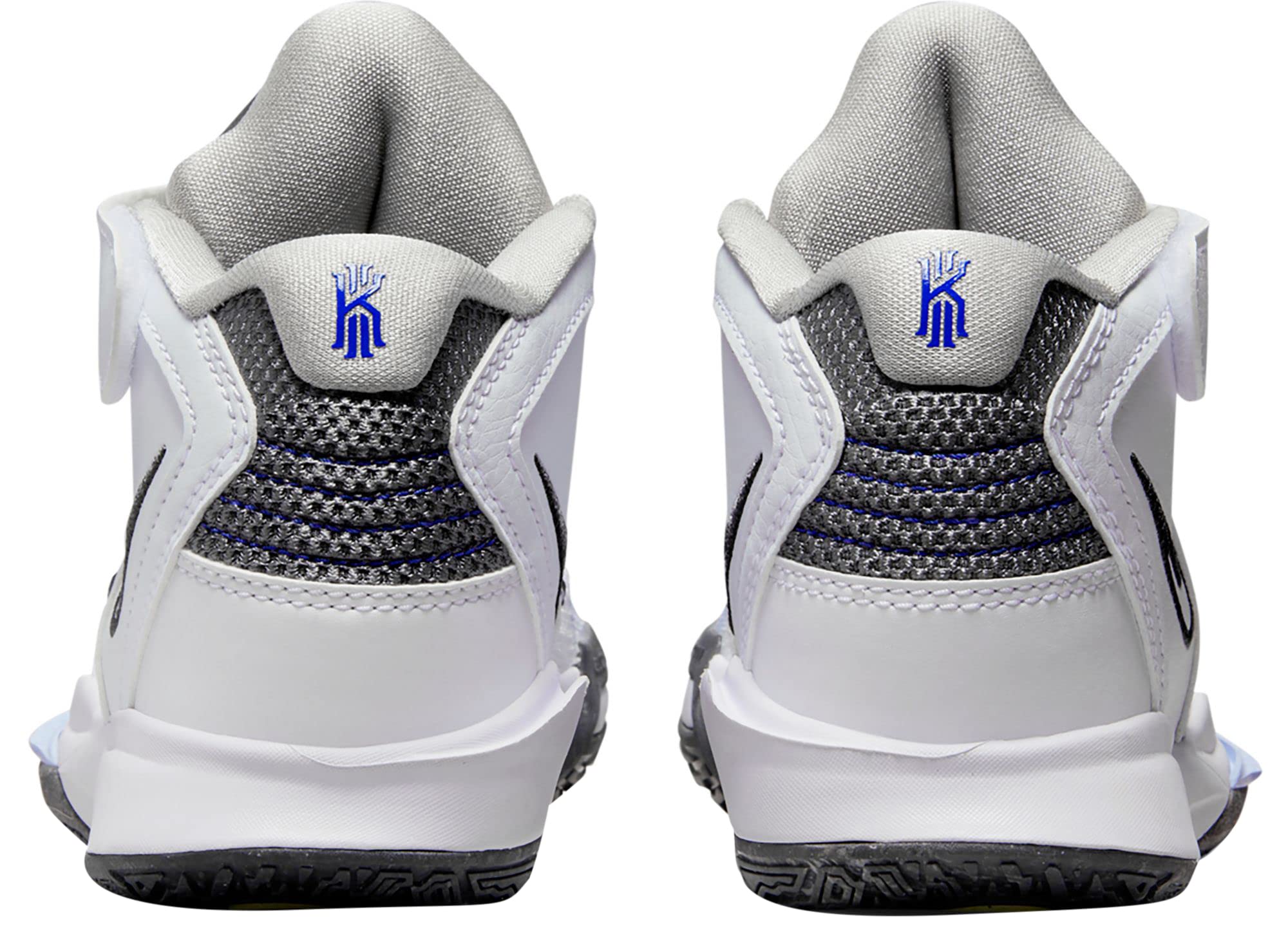 Nike Kyrie 8 Basketball Shoes for Kids - White/Iron Grey/Light Marine (DD0332 102) - Size 2.5 - Perfect for School, Training & Court Play