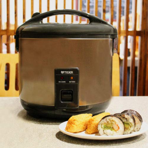 Tiger JNP-S15U-HU 8-Cup Rice Cooker & Food Warmer with Keep Warm Function - Compact Stainless Steel Design for Small Kitchens, Dorms & Apartments - Perfect for Cooking Rice, Steaming Vegetables & Meal Prep