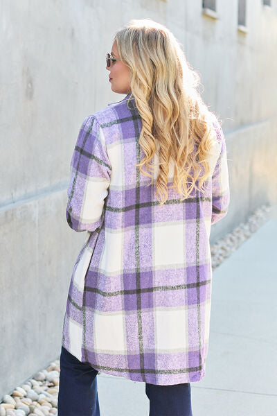 Stylish Plaid Button-Up Lapel Collar Coat for Men & Women | Trendy Fall Winter Jacket | Perfect for Office, Dating & Outdoor Activities