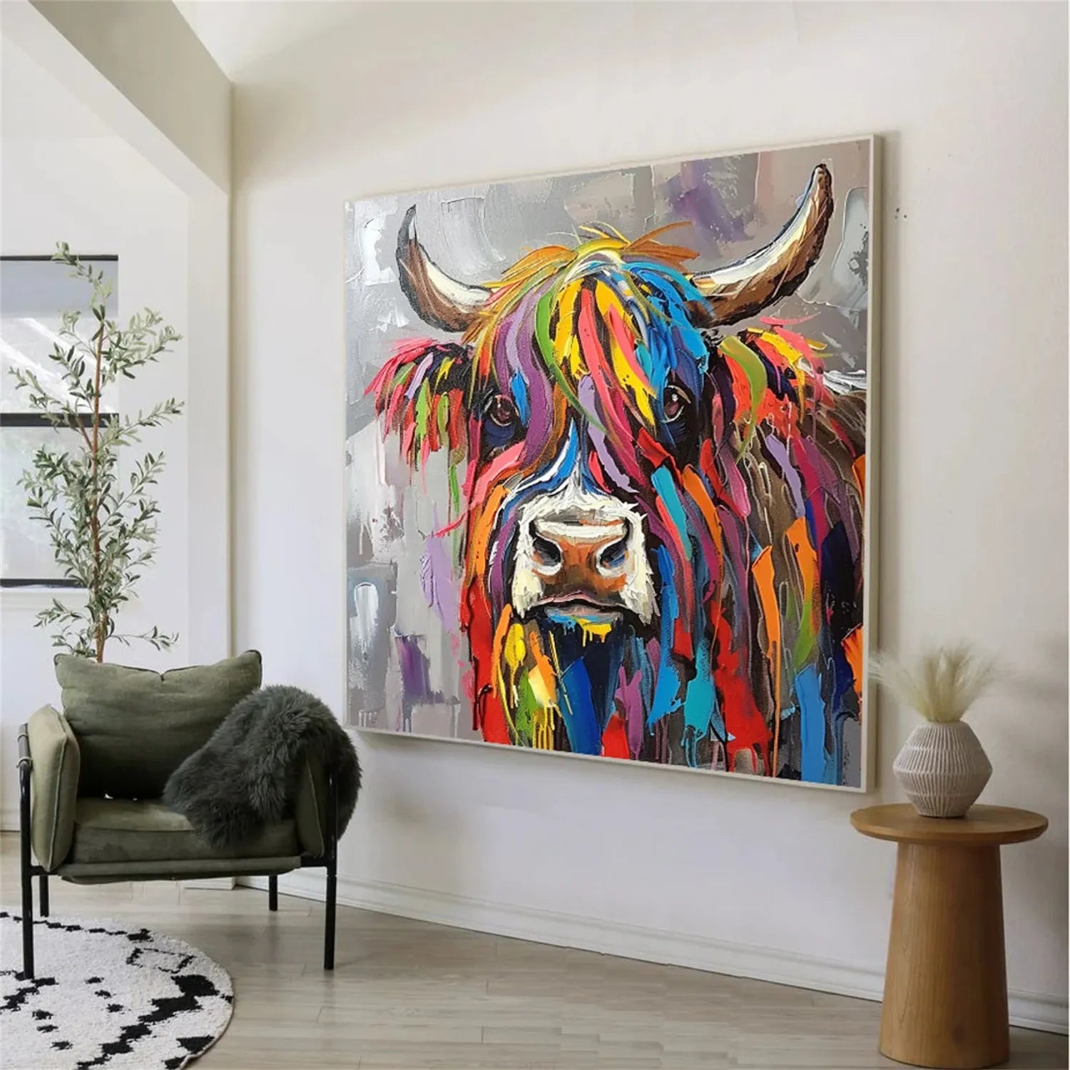 Animal Art Painting #AP090 - Handmade Canvas Wall Decor for Living Room, Bedroom & Office | Wildlife & Nature Inspired Artwork