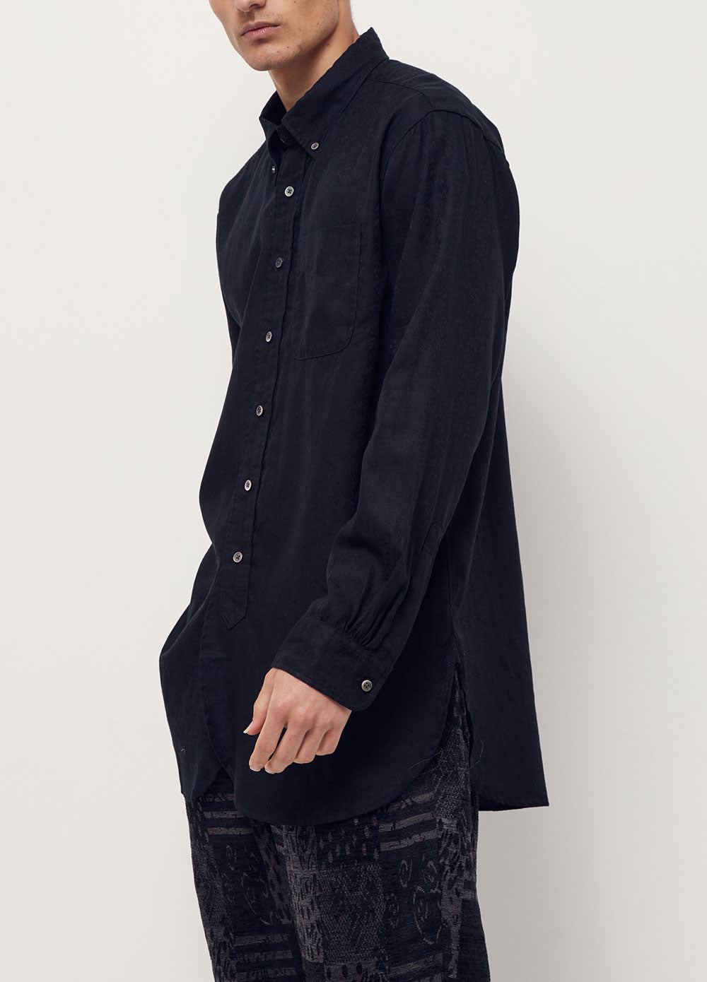 19th Century Vintage Style Men's Shirt - Authentic Retro Button Up Shirt for Historical Reenactment & Cosplay
