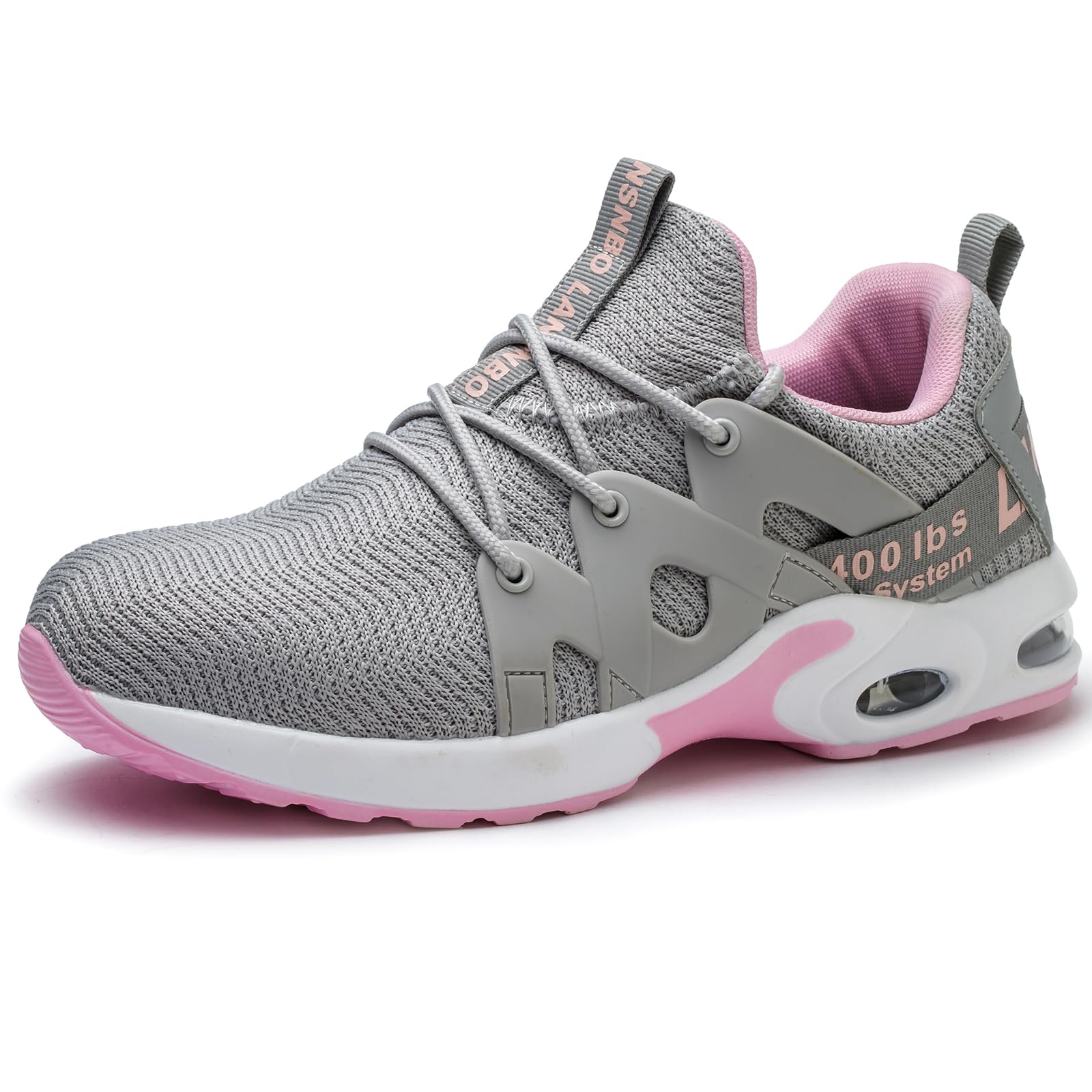**Women's Steel Toe Work Shoes - Indestructible Safety Sneakers with Air Cushion, Lightweight & Breathable, Puncture & Slip Resistant, Composite Toe - Perfect for Construction, Warehouse & Outdoor Work**