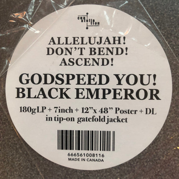 Godspeed You Black Emperor! 'Allelujah! Don't Bend Ascend Vinyl LP Record + 7