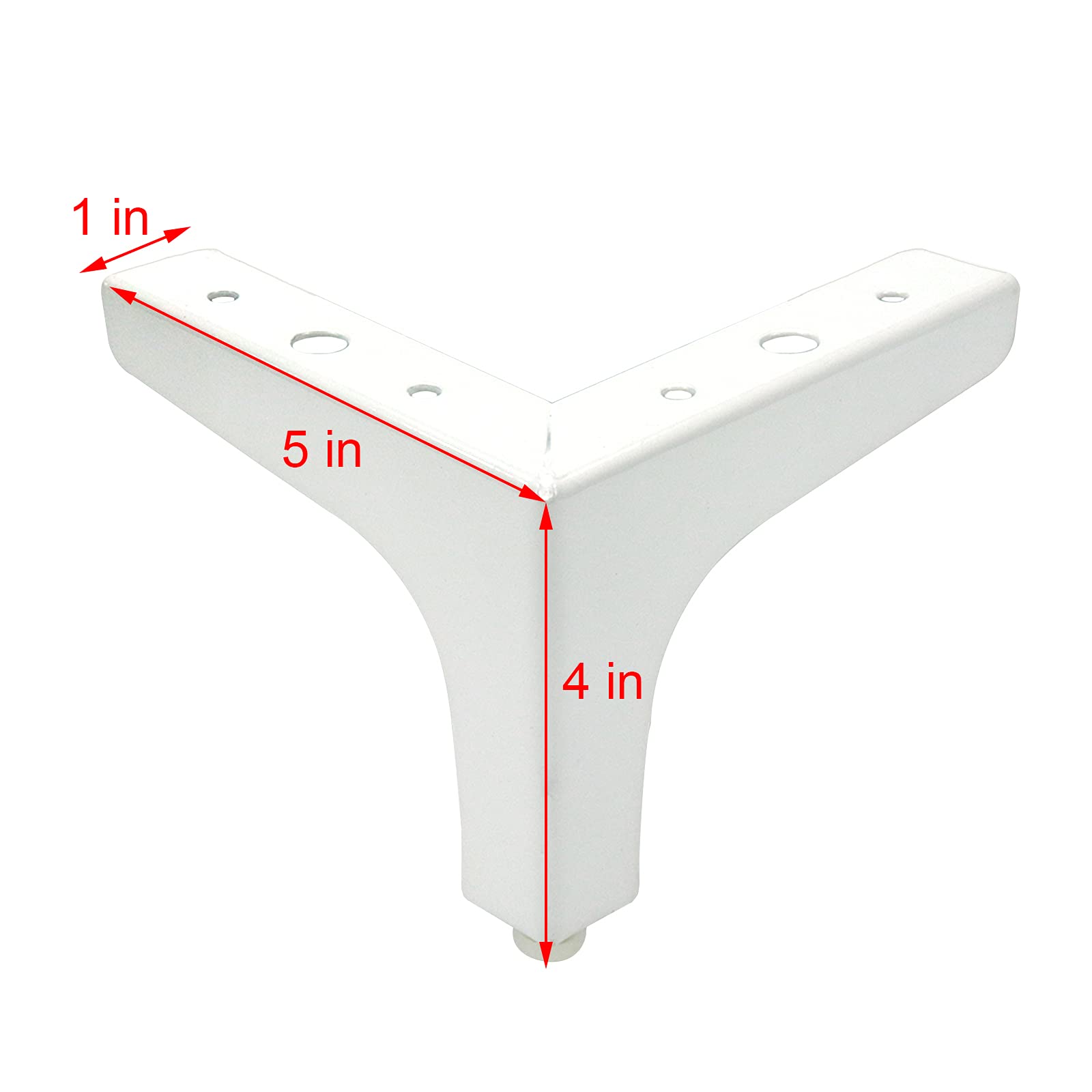 Geesatis 4 Inch White Sofa Legs - Furniture Replacement Legs with Mounting Screws for Cabinets, Dressers & Home Decor | Perfect for Living Room, Bedroom & Office Furniture Upgrades
