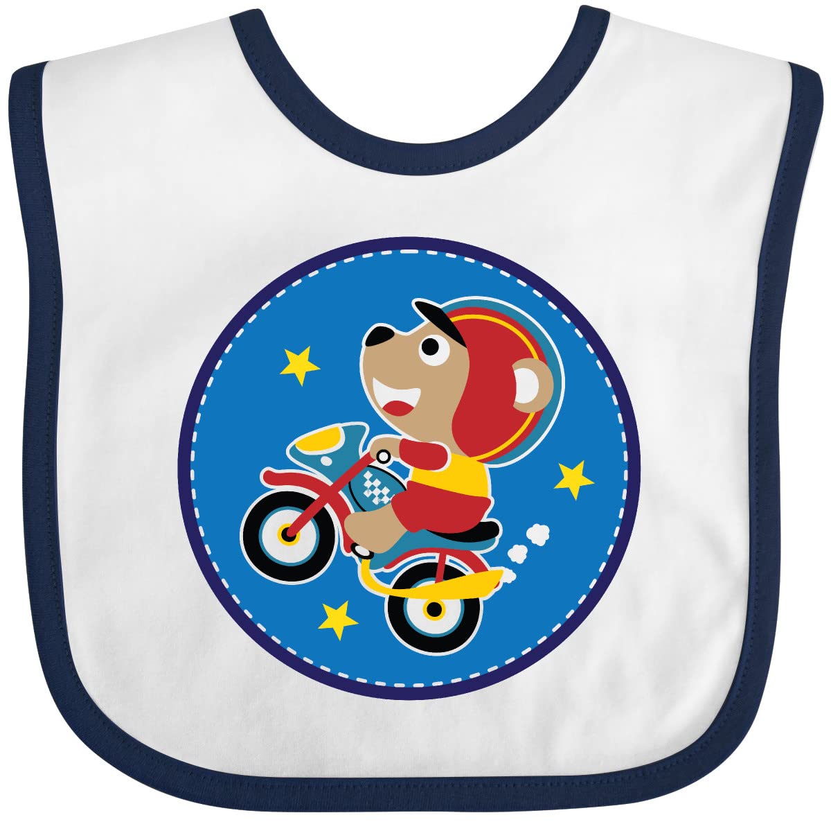 Inktastic Motorcycle Dirt Bike Racing Baby Bib - Cute & Durable Drool Bibs for Toddlers - Perfect for Bike Enthusiast Parents & Motorcycle-Themed Nursery Decor