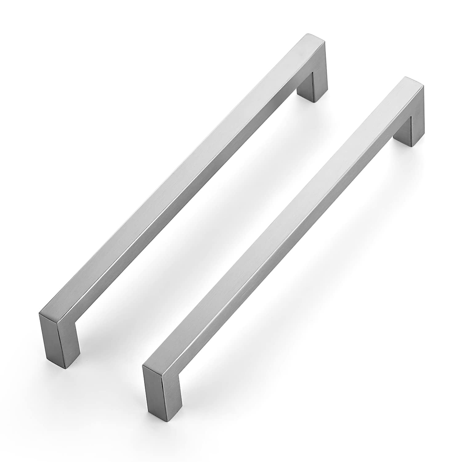 Ravinte 10 Pack 8 Inch Satin Nickel Cabinet Handles - Brushed Nickel Drawer Pulls for Kitchen Cabinets, Bathroom Vanities & Furniture Hardware