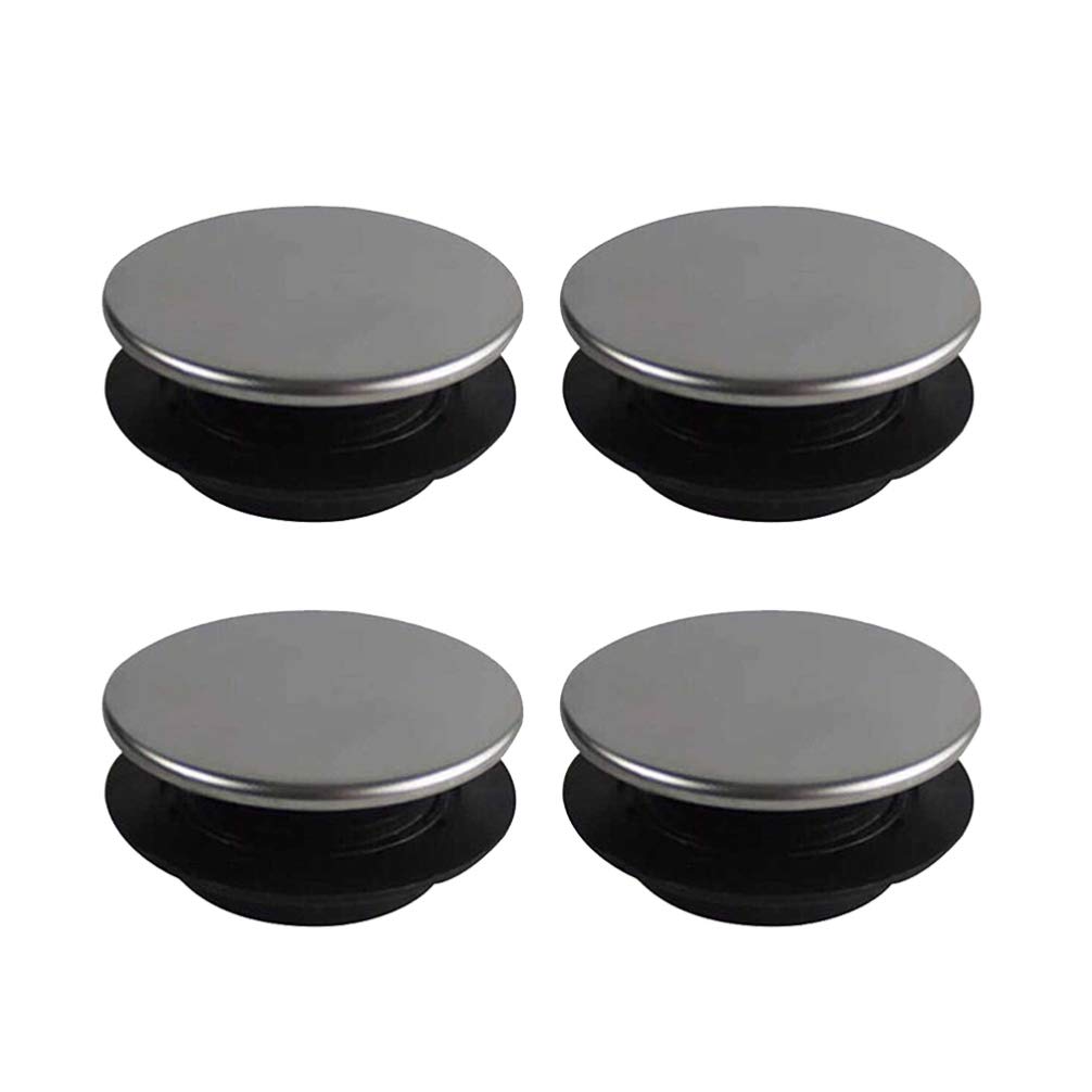 Stainless Steel Sink Hole Cover 4-Piece Set - 45mm Faucet Hole Plugs for Kitchen & Bathroom Sinks, Bathtubs (Durable Metal Blanking Plates) - Perfect for Sealing Unused Tap Holes in Home, Restaurant & Commercial Spaces