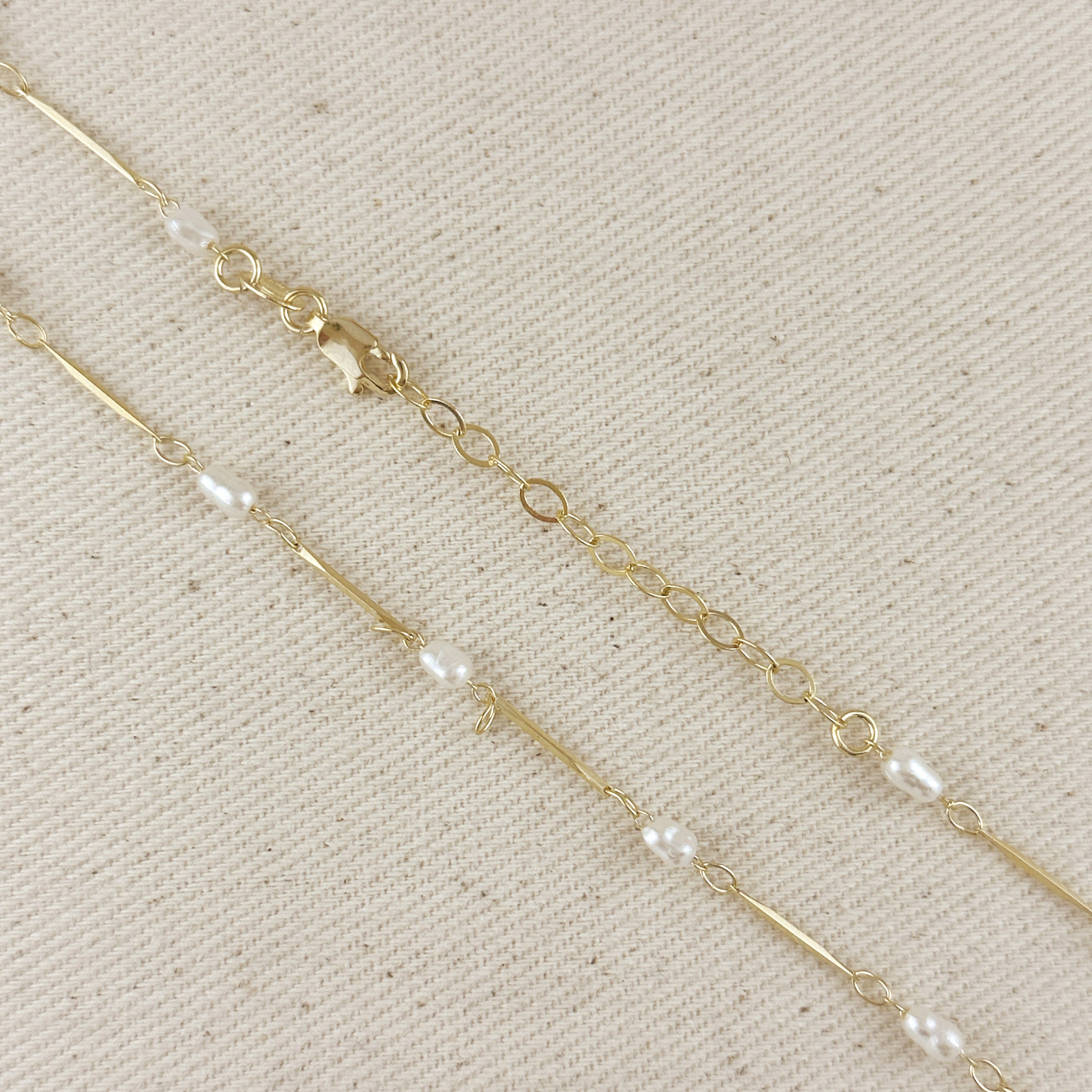 18K Gold Filled Pearl Bead & Straw Necklace - Elegant Layered Statement Jewelry for Women | Perfect for Weddings, Parties & Everyday Wear