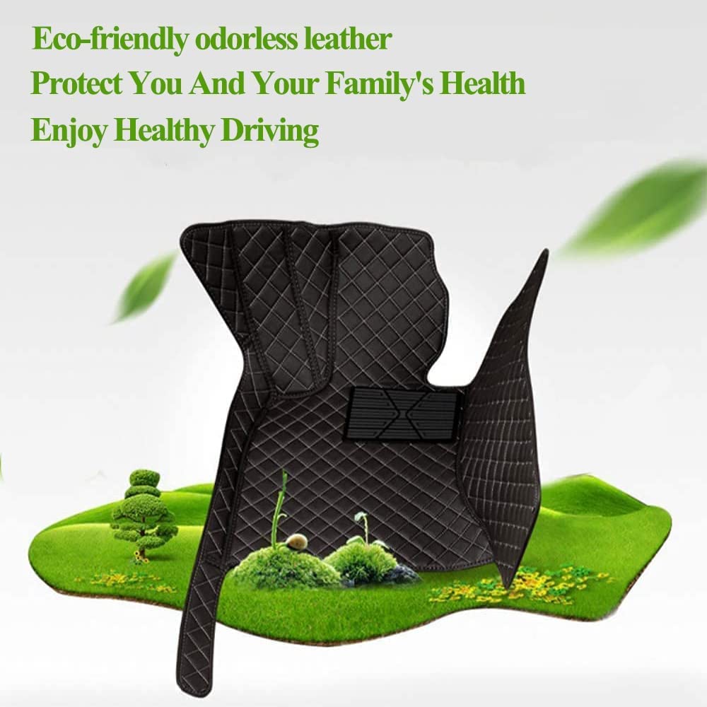 Premium All-Weather XPE Leather Waterproof Floor Mats for Toyota Camry 2012-2017 - Custom Fit, Non-Slip, Coffee Brown - Perfect for Rain, Snow & Mud Protection