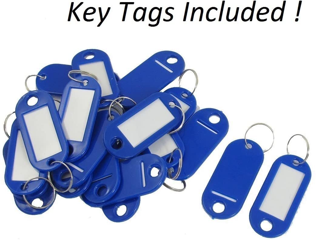 48-Key Wall Mount Steel Key Storage Cabinet with Lock - Secure Metal Key Organizer Box (10
