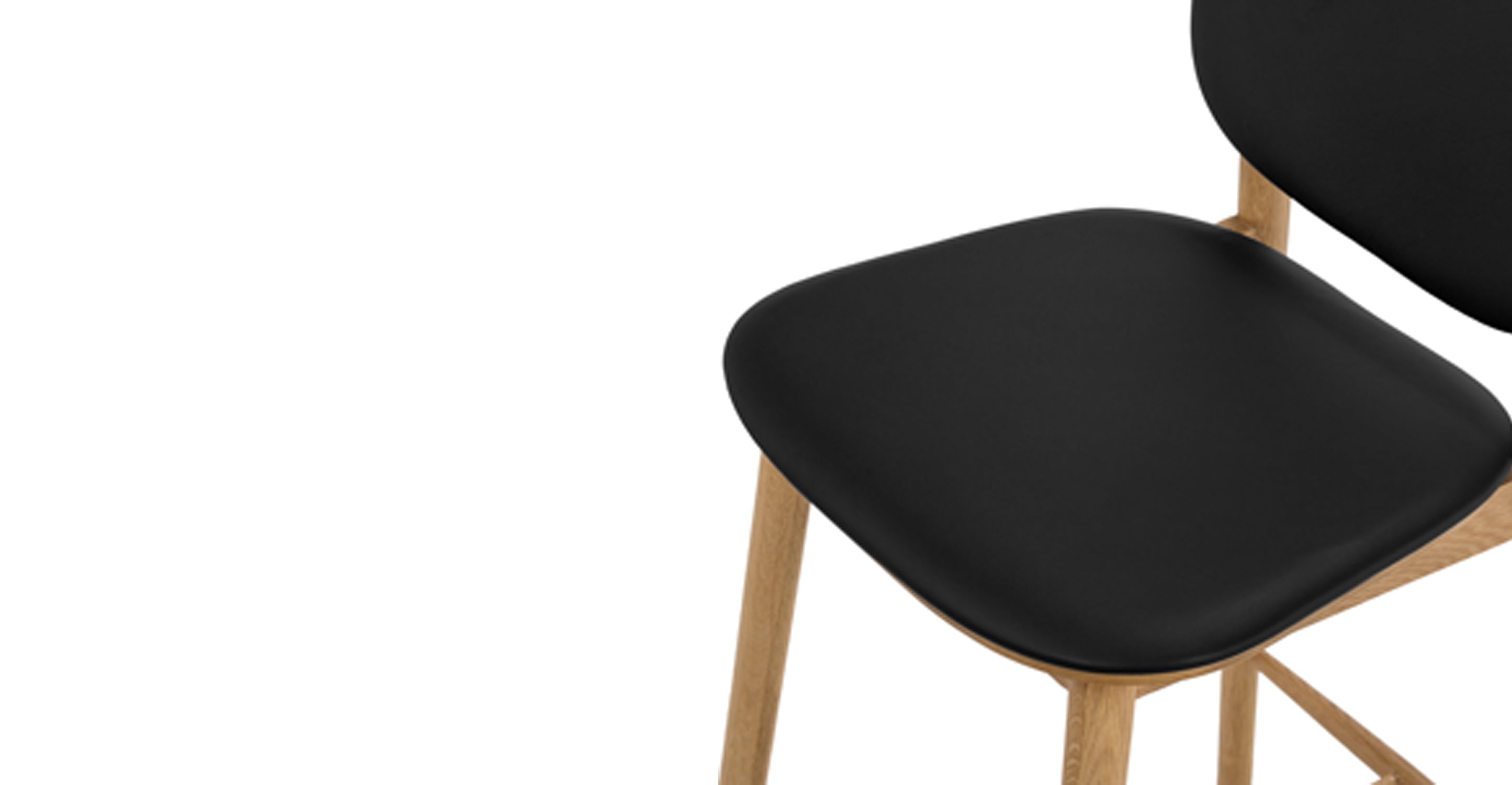 Bonato Leather Counter Stool - Modern Bar Stool with Cushioned Seat, Adjustable Height for Kitchen Island, Breakfast Bar & Home Decor