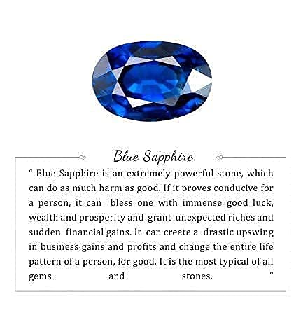 6.25 Ratti (5.62 Carat) Natural Blue Neelam Stone - Certified Genuine Sapphire Gemstone for Jewelry Making & Astrological Benefits | Perfect for Rings, Pendants & Healing Crystal Collections