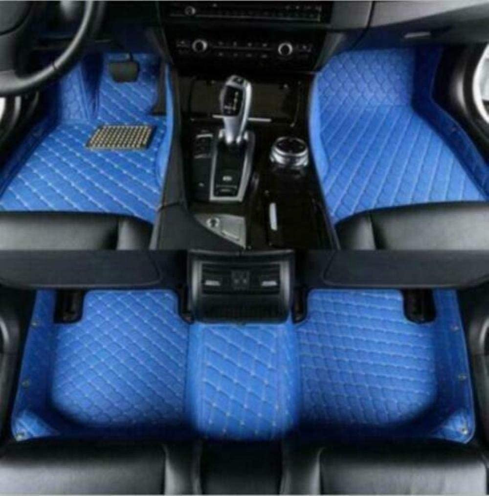 Premium Custom Car Floor Mats for Sedan, SUV, Coupe & Wagon - Full Coverage Non-Slip Leather Liners with Maximum Protection (Blue) | Perfect for All-Weather Use & Easy Cleaning
