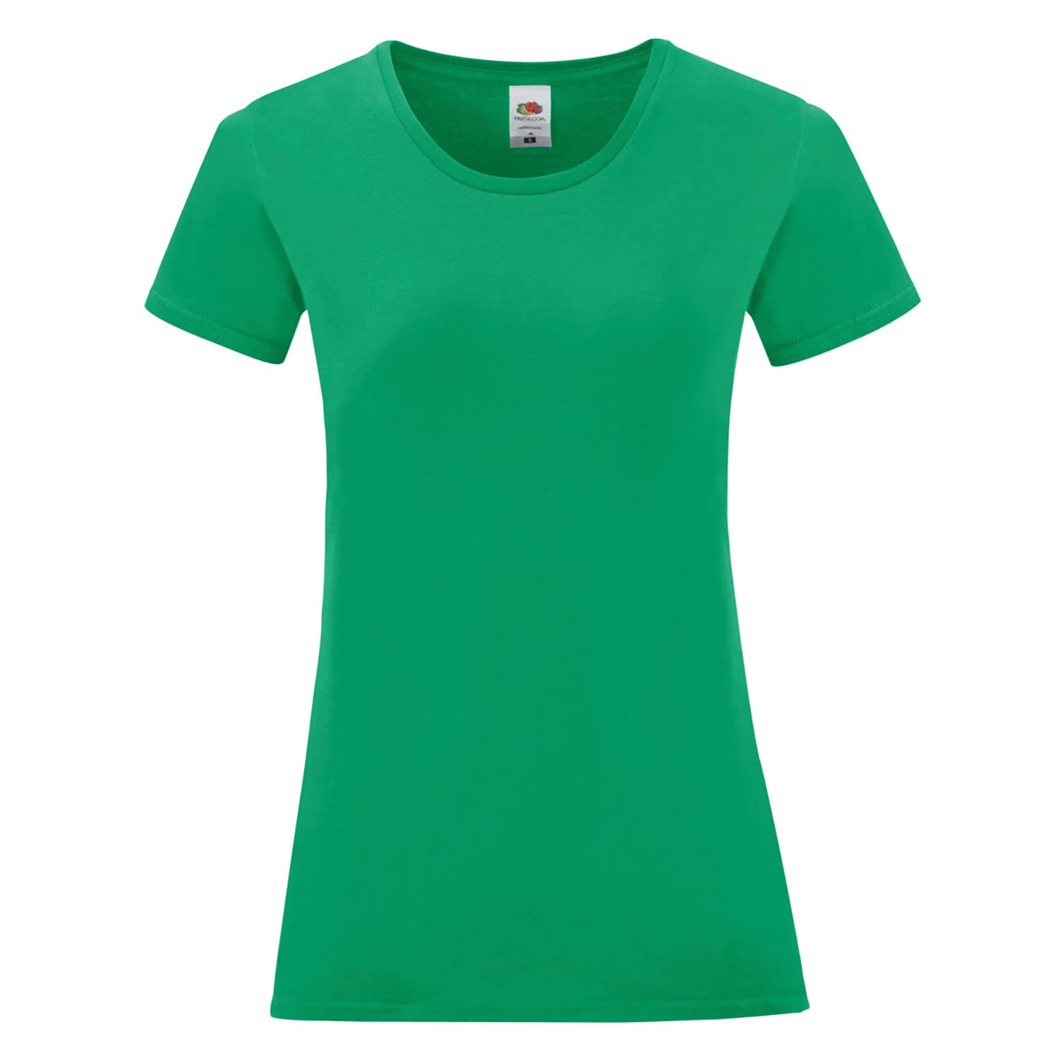 Fruit of the Loom Women's Iconic Cotton T-Shirt - Soft Comfort Fit Short Sleeve Tee (XL, Kelly Green) - Perfect for Casual Wear, Gym, Lounge & Everyday Outfits