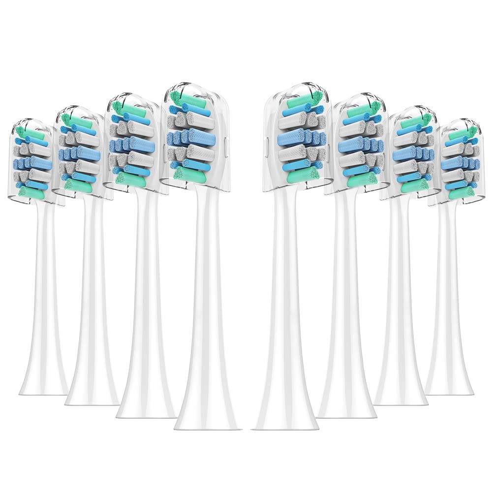 Philips Sonicare Electric Toothbrush Replacement Heads - 8 Pack Compatible with 4100, 5100, 6100, HX9023 G2 Series - Soft Bristles for Deep Cleaning - Perfect for Travel & Daily Oral Care Routine