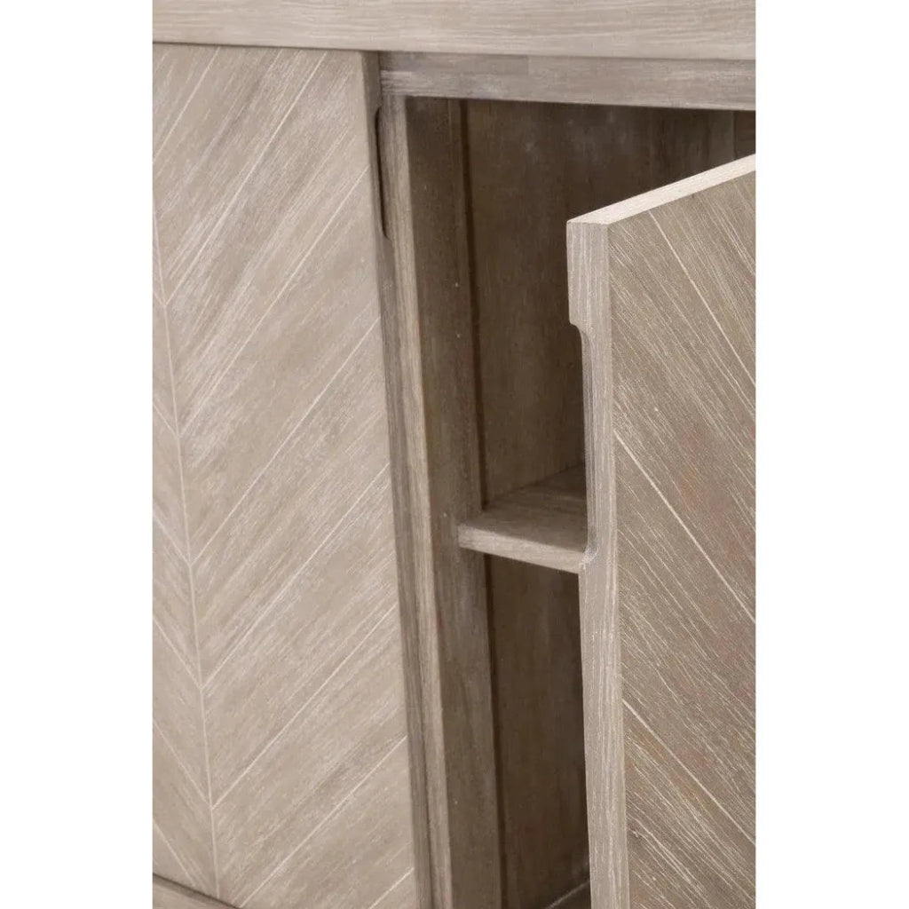 Modern 3-Door Credenza Buffet Sideboard - Stylish Storage for Dining Room, Living Room & Entryway - Perfect for Organizing Dishes, Linens & Home Decor