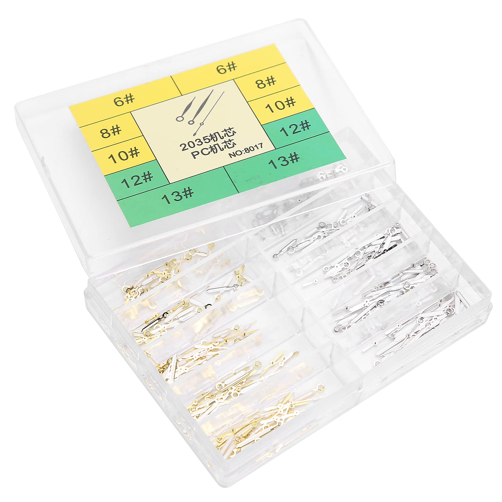 Luminous Watch Hands for 2035 Movement - Gold & Silver Hour, Minute, Second Replacement Hands | Perfect for Watch Repair, DIY Projects & Vintage Timepiece Restoration
