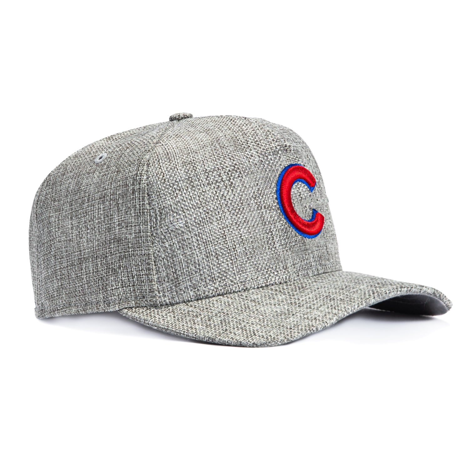 New Era 9Forty M Crown Cotton Weave Chicago Cubs Snapback Hat - Grey | Adjustable Baseball Cap for Men & Women | Perfect for Sports Games, Casual Wear & Fan Collections