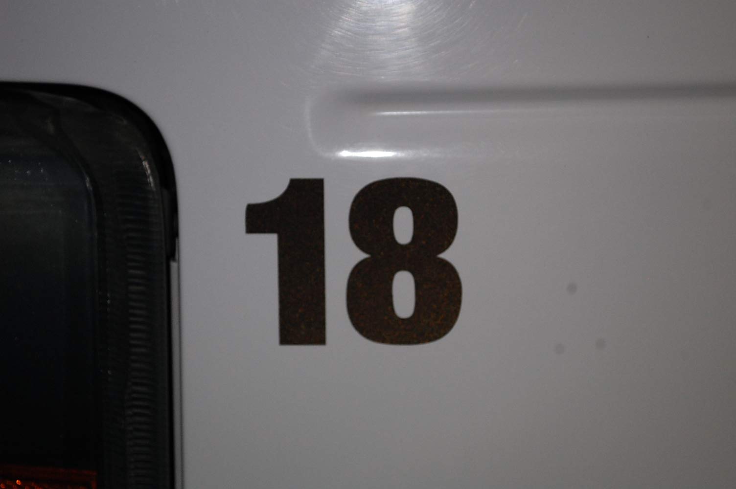 Reflective Black Vinyl Number Stickers 0-9 (4 Each) - 1