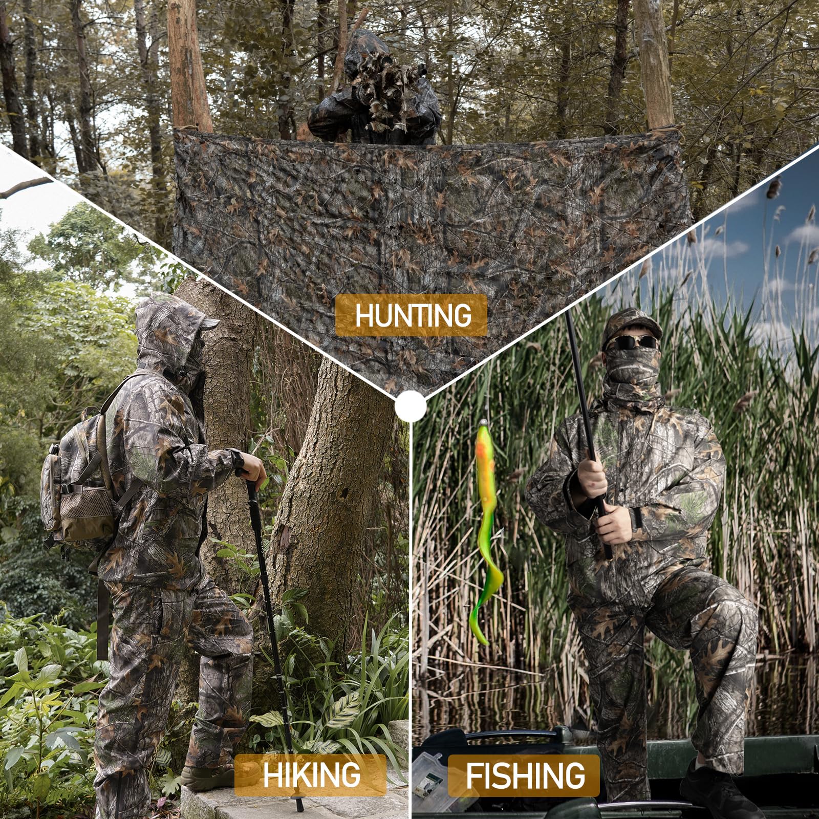 Waterproof Camo Rain Pants for Men - Lightweight Hunting & Hiking Gear