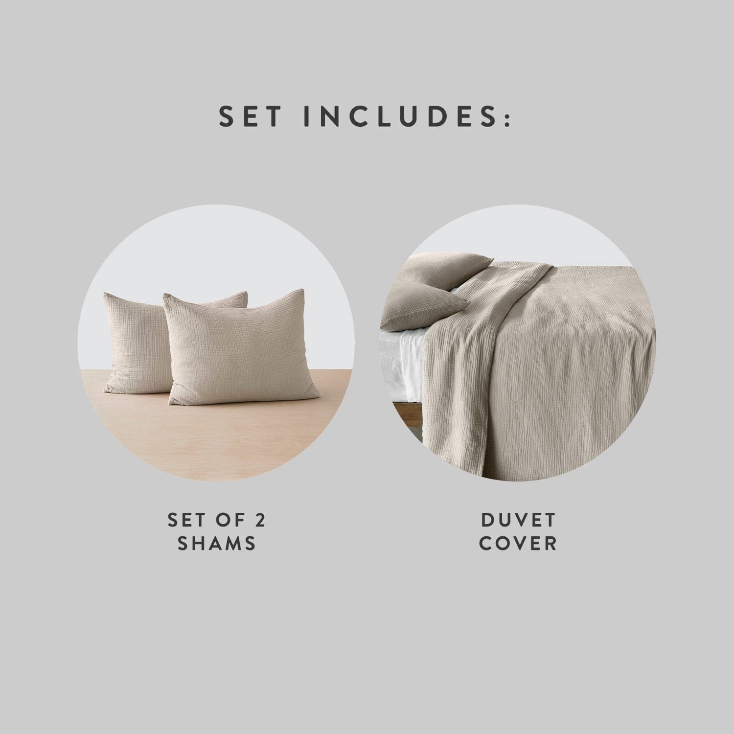Organic Cotton Gauze Duvet Cover Set - Breathable & Soft Bedding for All Seasons | Perfect for Cozy Bedrooms, Guest Rooms & Vacation Homes