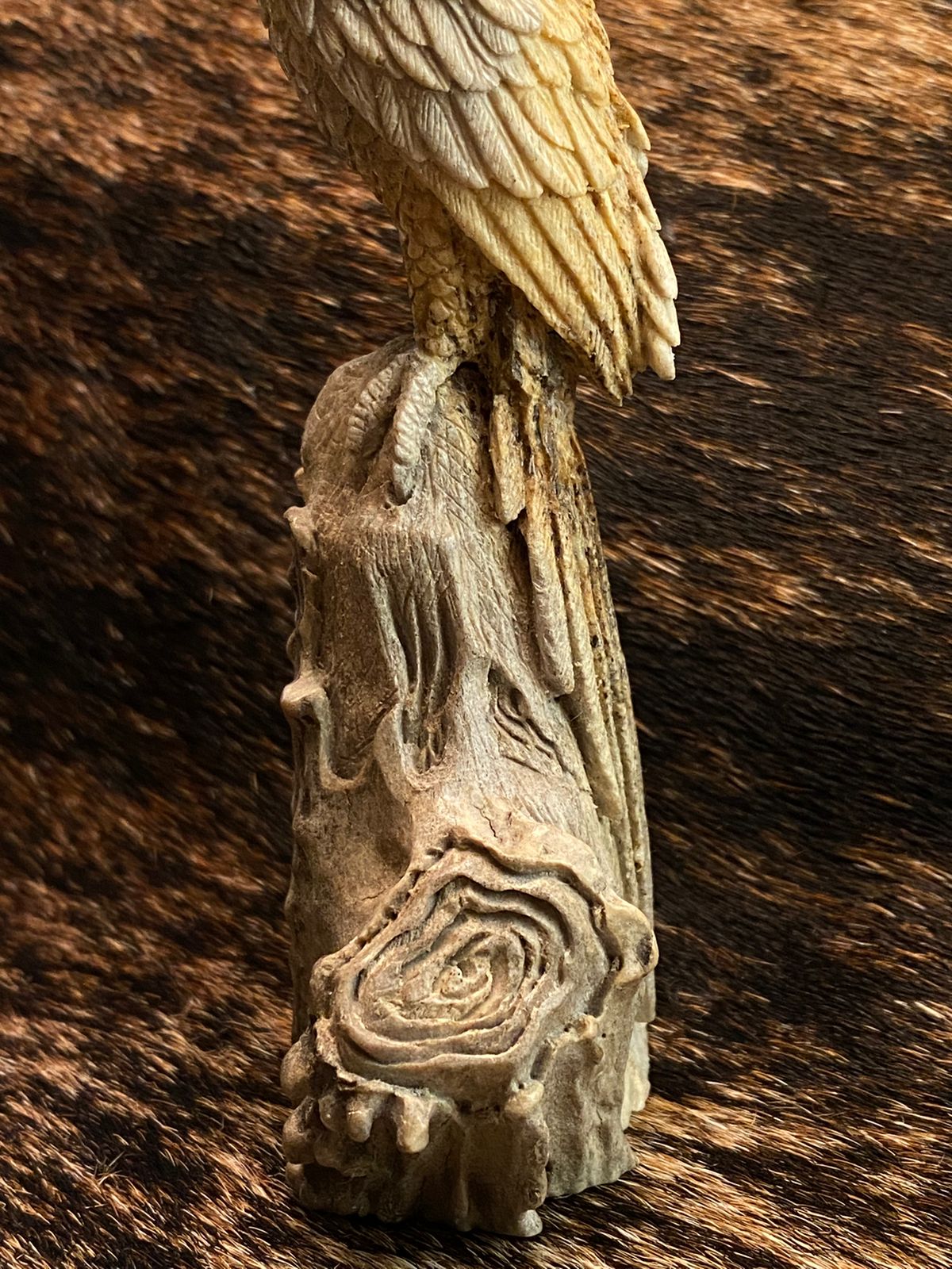 Eagle on Trunk - Handcrafted Wooden Eagle Decor for Home & Office | Perfect for Wall Art, Shelf Display, and Gift Giving