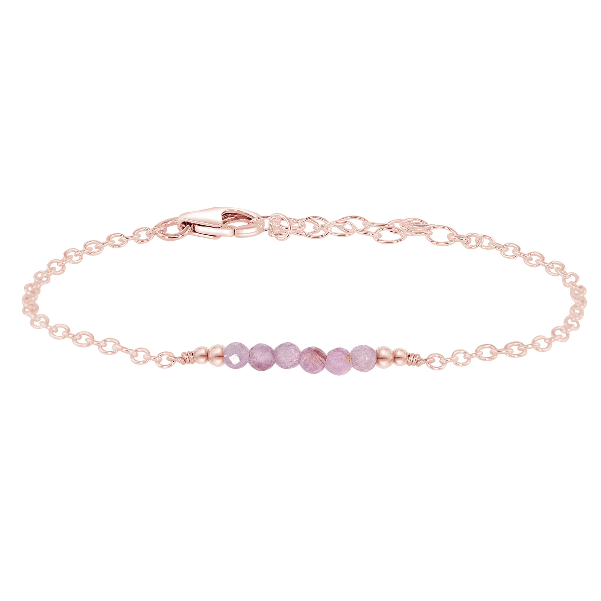 Sparkling Purple Kunzite Gemstone Faceted Bead Bar Bracelet for Women | Elegant Handmade Jewelry Gift for Birthday, Anniversary & Special Occasions | Boho Chic Fashion Accessory