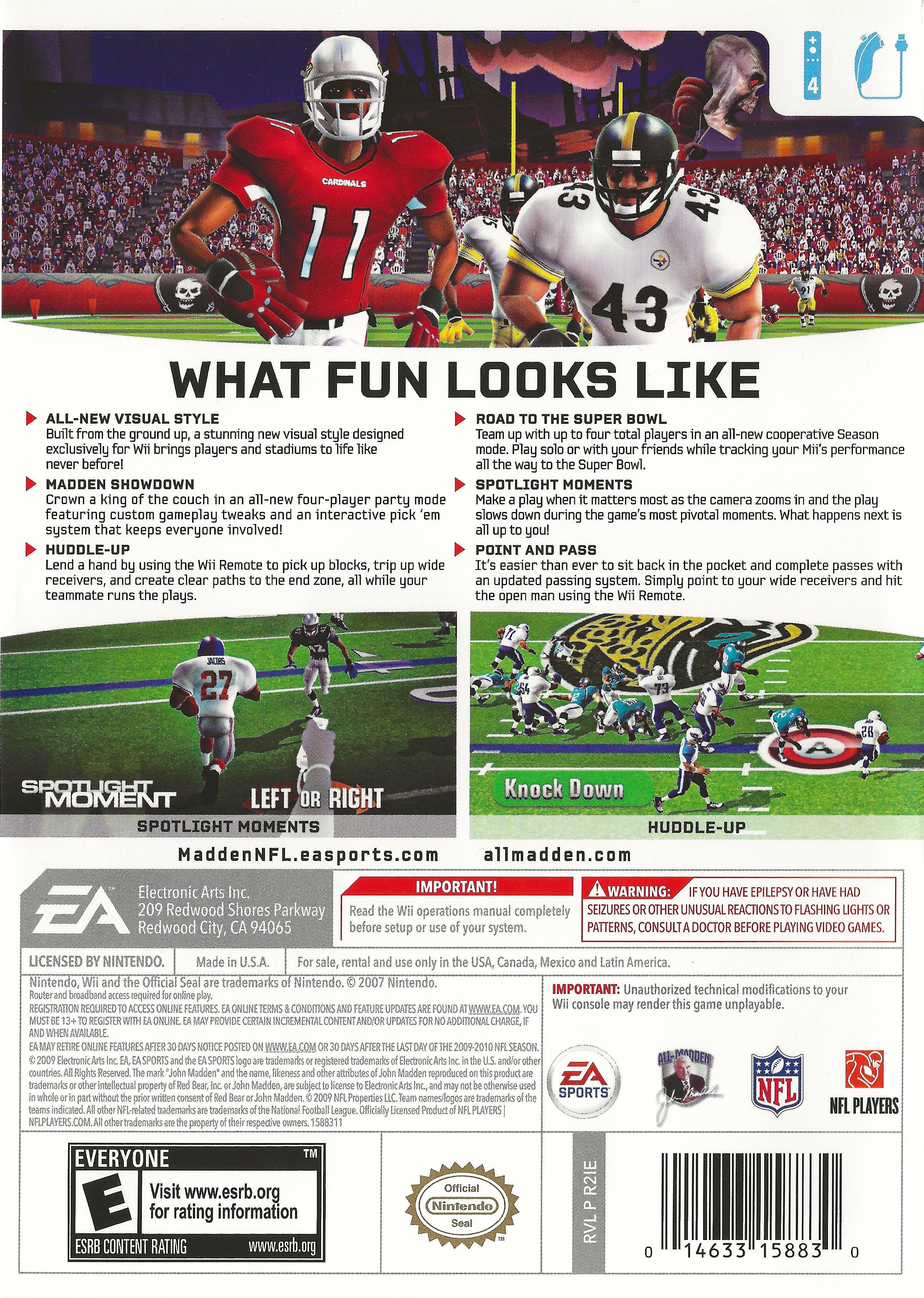 Used Madden NFL 10 Wii Video Game - Authentic NFL Football Sports Game for Nintendo Wii | Perfect for Football Fans & Retro Gaming Enthusiasts