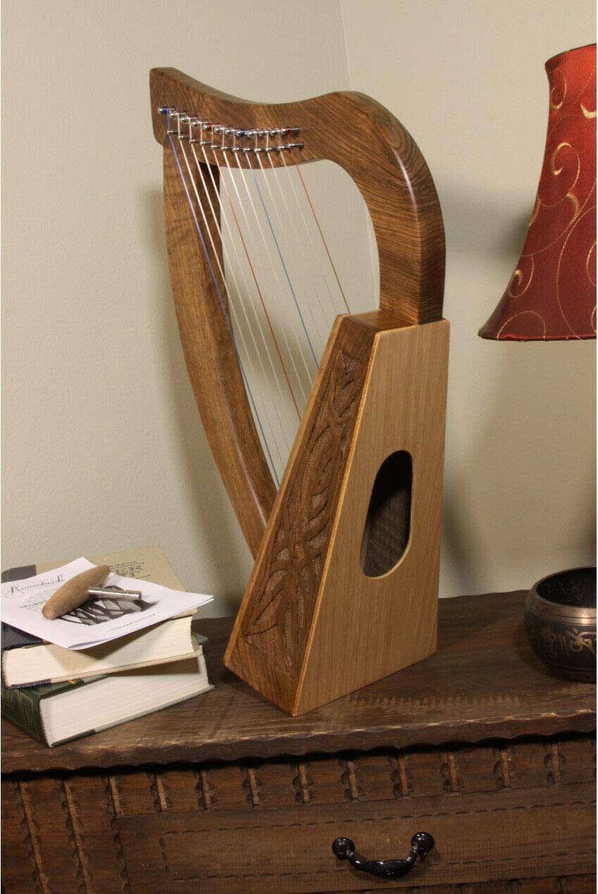 Baby Celtic Harp with Carry Case - 19 String Birch Wood Harp for Kids & Beginners | Perfect for Home Practice, Music Lessons & Travel